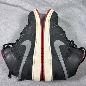 Nike Air Jordan 1 Retro Mid Youth Size 6.5/W 8 M Black Grey Shoe 554725-034